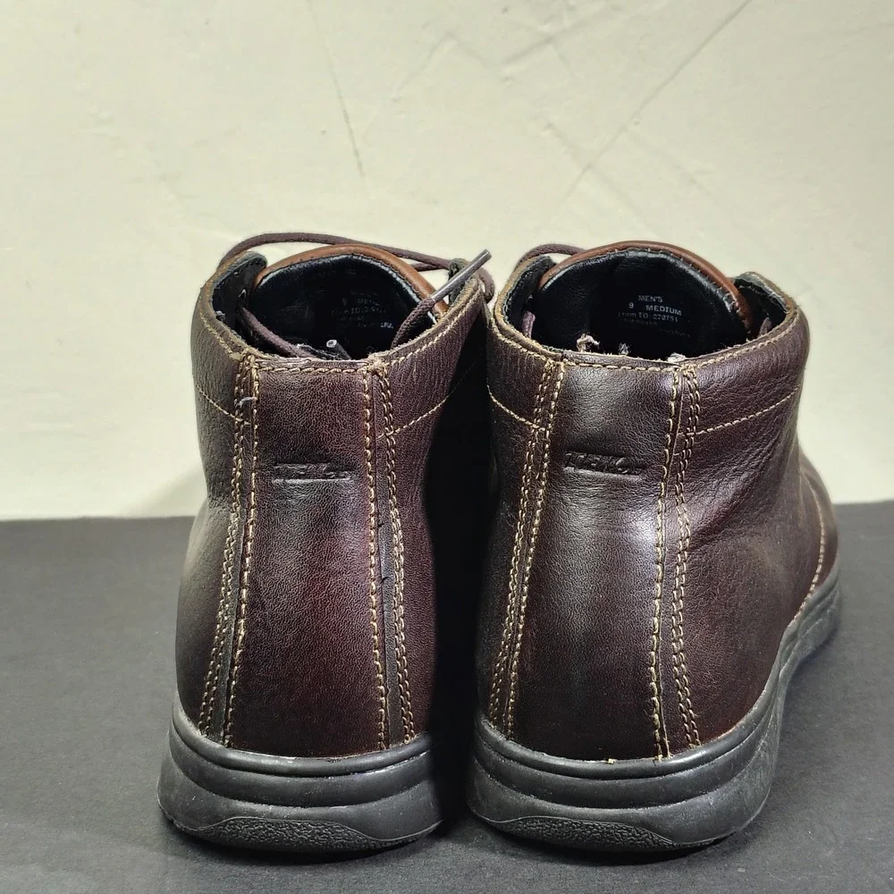 LL Bean Boots Mens 9 Brown Leather Waterproof Chukka 270751 Lace Up Ankle Shoes